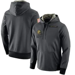 Cleveland Browns Men's Anthracite Salute to Service Player Performance Hoodie