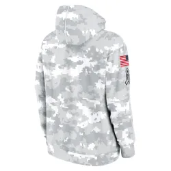 Cleveland Browns Men's Arctic Camo 2024 Salute to Service Club Fleece Pullover Hoodie