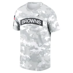 Cleveland Browns Men's Arctic Camo 2024 Salute To Service Performance T-Shirt