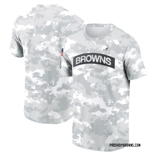 Cleveland Browns Men's Arctic Camo 2024 Salute To Service Performance T-Shirt