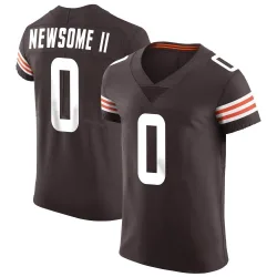 Cleveland Browns Men's Elite Brown Vapor Jersey (0 Greg Newsome II)