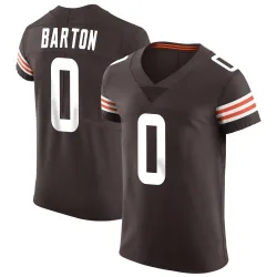 Cleveland Browns Men's Elite Brown Vapor Jersey (0 Jackson Barton)