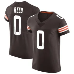 Cleveland Browns Men's Elite Brown Vapor Jersey (0 Ja'seem Reed)