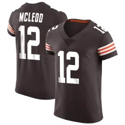 Cleveland Browns Men's Elite Brown Vapor Jersey (12 Rodney McLeod Jr.)