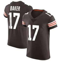 Cleveland Browns Men's Elite Brown Vapor Jersey (17 Jerome Baker)