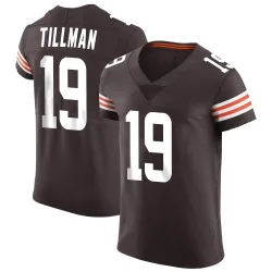 Cleveland Browns Men's Elite Brown Vapor Jersey (19 Cedric Tillman)