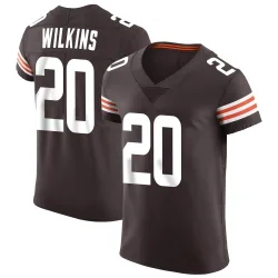Cleveland Browns Men's Elite Brown Vapor Jersey (20 Jordan Wilkins)