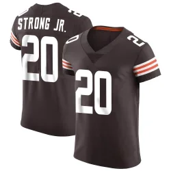 Cleveland Browns Men's Elite Brown Vapor Jersey (20 Pierre Strong Jr.)
