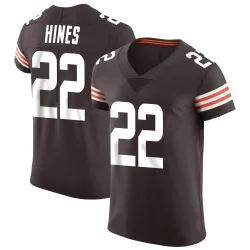 Cleveland Browns Men's Elite Brown Vapor Jersey (22 Nyheim Hines)