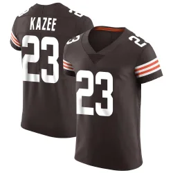 Cleveland Browns Men's Elite Brown Vapor Jersey (23 Damontae Kazee)