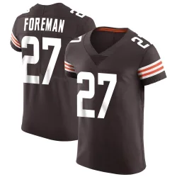 Cleveland Browns Men's Elite Brown Vapor Jersey (27 D'Onta Foreman)