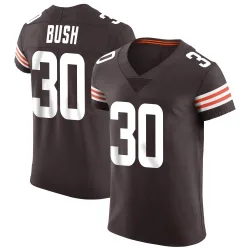 Cleveland Browns Men's Elite Brown Vapor Jersey (30 Devin Bush)