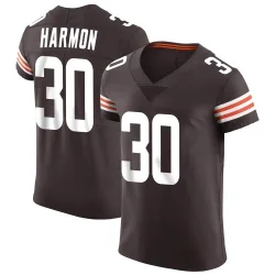 Cleveland Browns Men's Elite Brown Vapor Jersey (30 Duron Harmon)