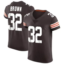 Cleveland Browns Men's Elite Brown Vapor Jersey (32 Jim Brown)