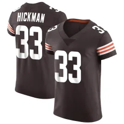 Cleveland Browns Men's Elite Brown Vapor Jersey (33 Ronnie Hickman)