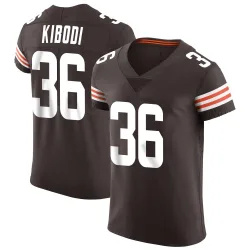 Cleveland Browns Men's Elite Brown Vapor Jersey (36 Jacob Kibodi)