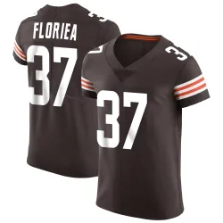Cleveland Browns Men's Elite Brown Vapor Jersey (37 Luke Floriea)