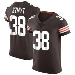 Cleveland Browns Men's Elite Brown Vapor Jersey (38 Andre Szmyt)