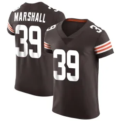 Cleveland Browns Men's Elite Brown Vapor Jersey (39 Ahmani Marshall)