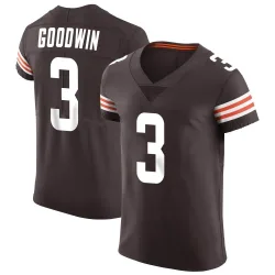 Cleveland Browns Men's Elite Brown Vapor Jersey (3 Marquise Goodwin)