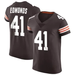 Cleveland Browns Men's Elite Brown Vapor Jersey (41 Chris Edmonds)
