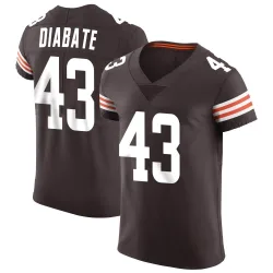 Cleveland Browns Men's Elite Brown Vapor Jersey (43 Mohamoud Diabate)