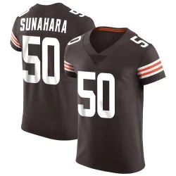 Cleveland Browns Men's Elite Brown Vapor Jersey (50 Rex Sunahara)