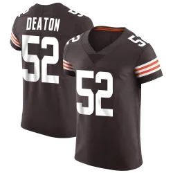 Cleveland Browns Men's Elite Brown Vapor Jersey (52 Dawson Deaton)