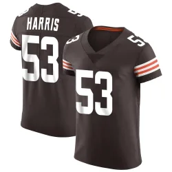Cleveland Browns Men's Elite Brown Vapor Jersey (53 Nick Harris)
