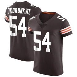 Cleveland Browns Men's Elite Brown Vapor Jersey (54 Ogbo Okoronkwo)