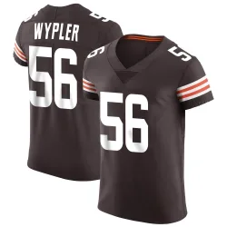 Cleveland Browns Men's Elite Brown Vapor Jersey (56 Luke Wypler)