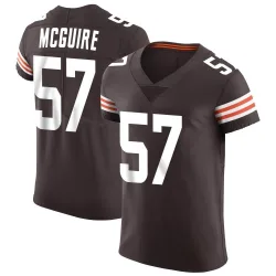 Cleveland Browns Men's Elite Brown Vapor Jersey (57 Isaiah McGuire)