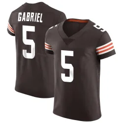Cleveland Browns Men's Elite Brown Vapor Jersey (5 Dillon Gabriel)