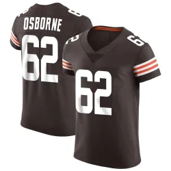 Cleveland Browns Men's Elite Brown Vapor Jersey (62 Justin Osborne)