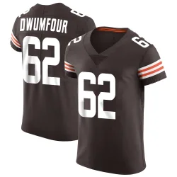 Cleveland Browns Men's Elite Brown Vapor Jersey (62 Michael Dwumfour)