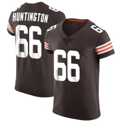 Cleveland Browns Men's Elite Brown Vapor Jersey (66 Adin Huntington)