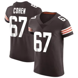 Cleveland Browns Men's Elite Brown Vapor Jersey (67 Javion Cohen)