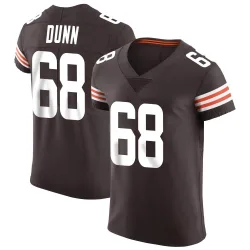 Cleveland Browns Men's Elite Brown Vapor Jersey (68 Michael Dunn)
