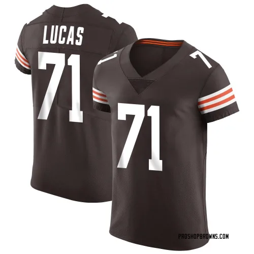 Cleveland Browns Men's Elite Brown Vapor Jersey (71 Cornelius Lucas)