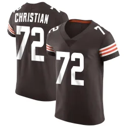 Cleveland Browns Men's Elite Brown Vapor Jersey (72 Geron Christian)