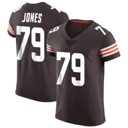 Cleveland Browns Men's Elite Brown Vapor Jersey (79 Dawand Jones)