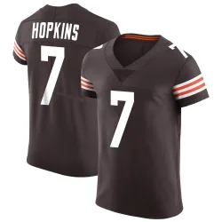 Cleveland Browns Men's Elite Brown Vapor Jersey (7 Dustin Hopkins)