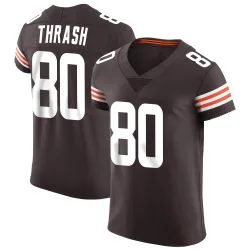 Cleveland Browns Men's Elite Brown Vapor Jersey (80 Jamari Thrash)