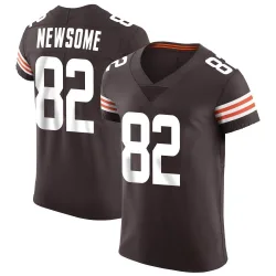 Cleveland Browns Men's Elite Brown Vapor Jersey (82 Ozzie Newsome)