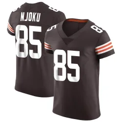 Cleveland Browns Men's Elite Brown Vapor Jersey (85 David Njoku)