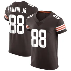 Cleveland Browns Men's Elite Brown Vapor Jersey (88 Harold Fannin Jr.)