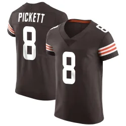 Cleveland Browns Men's Elite Brown Vapor Jersey (8 Kenny Pickett)