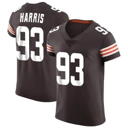 Cleveland Browns Men's Elite Brown Vapor Jersey (93 Shelby Harris)