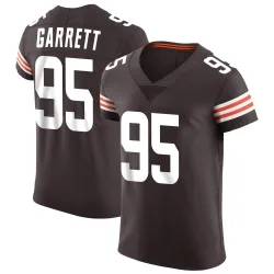 Cleveland Browns Men's Elite Brown Vapor Jersey (95 Myles Garrett)