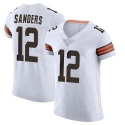 Cleveland Browns Men's Elite White Vapor Jersey (12 Shedeur Sanders)
